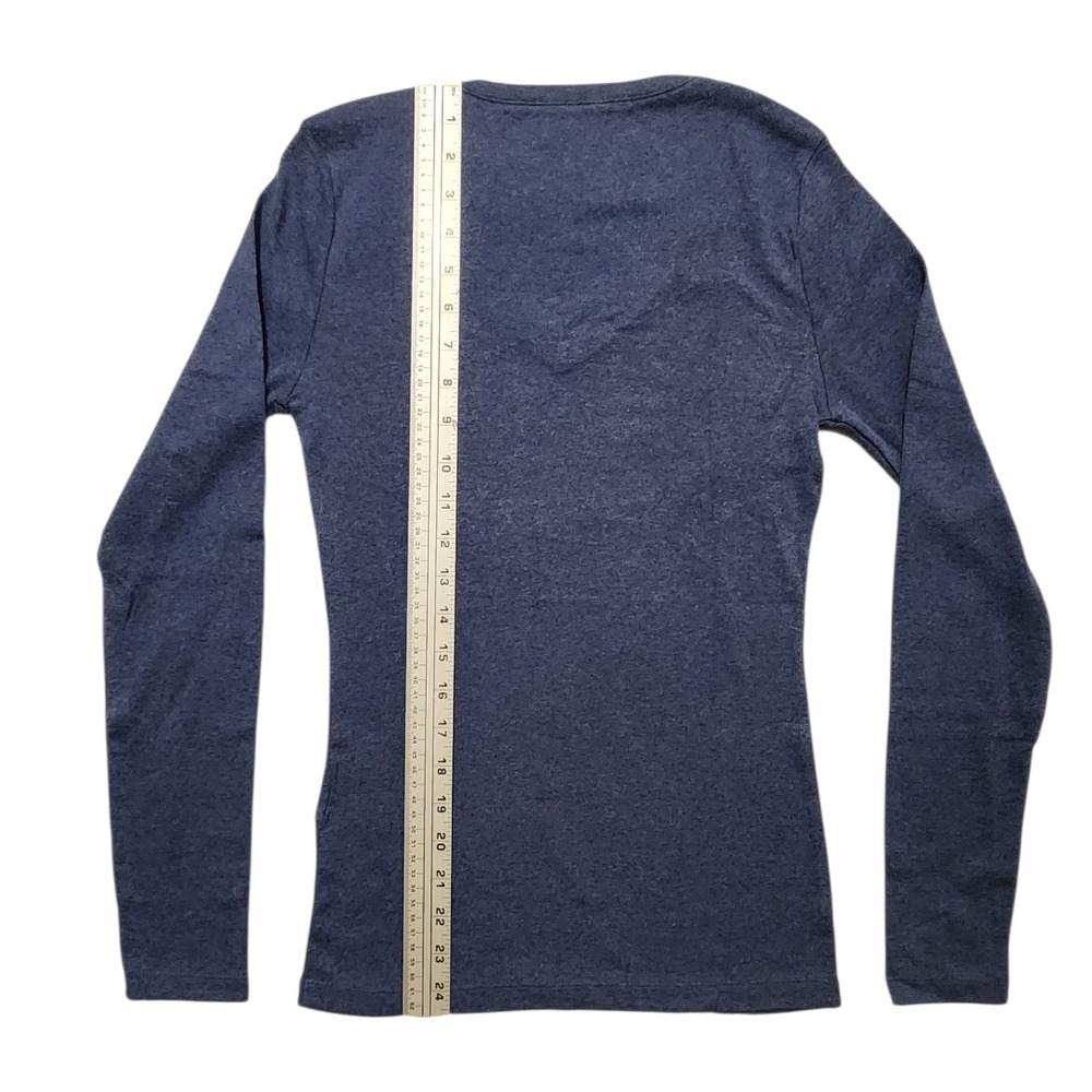 Tommy Hilfiger Women's T-shirt V-neck Long Sleeve Size Small Blue New - Picture 8 of 9